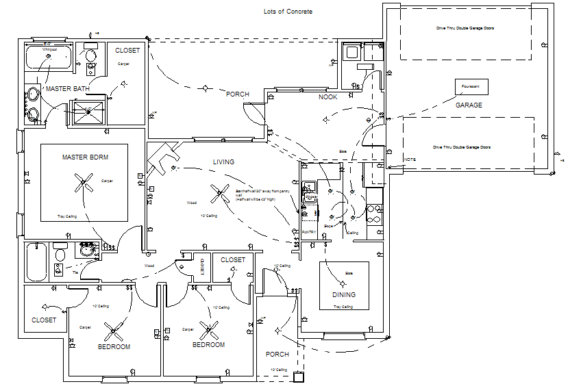 Design drawing: floor plan of a home designed by Advantage Design, Carencro, 2006