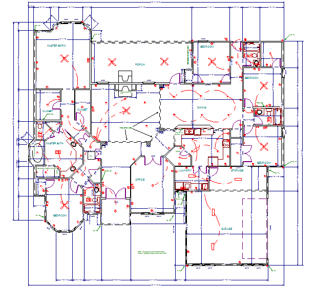 Design drawing: floor plan of a home designed by Advantage Design, Lafayette Parish, 2009